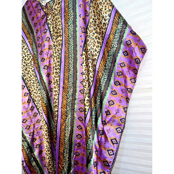 Purple and Gold Patterned Women's Kaftan - Picture 2 of 5
